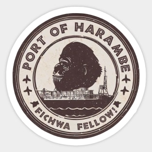 Port of Harambe Sticker